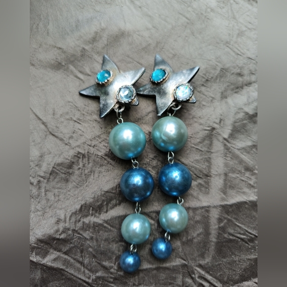 Vintage star earrings - Picture 2 of 4
